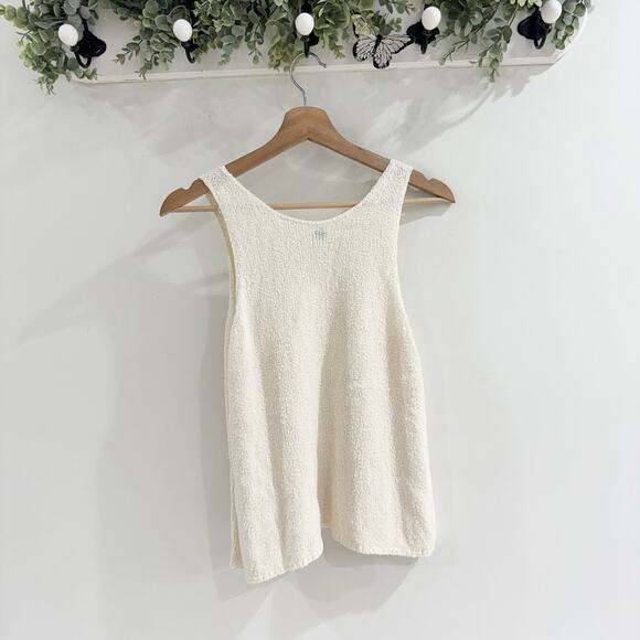 Margaret O’Leary Cream Knit Tank XS Boho Neutral LB - Picture 3 of 3
